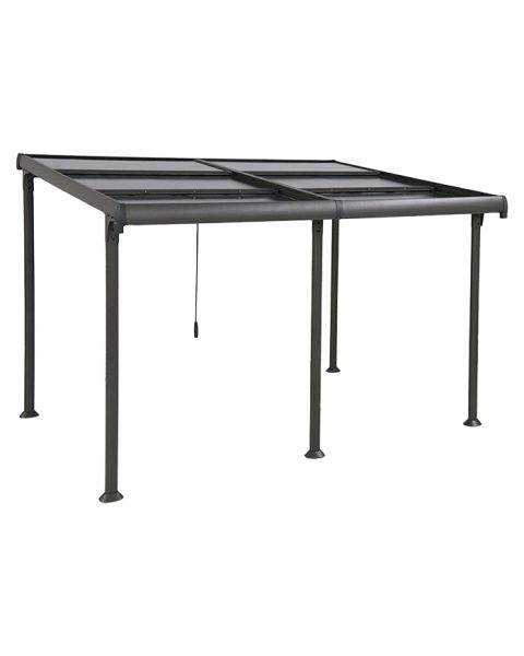 Paviljon Sunfun Sera Cabrio (400 x 300 x 230/267 cm, antracitne barve, UV 50+)